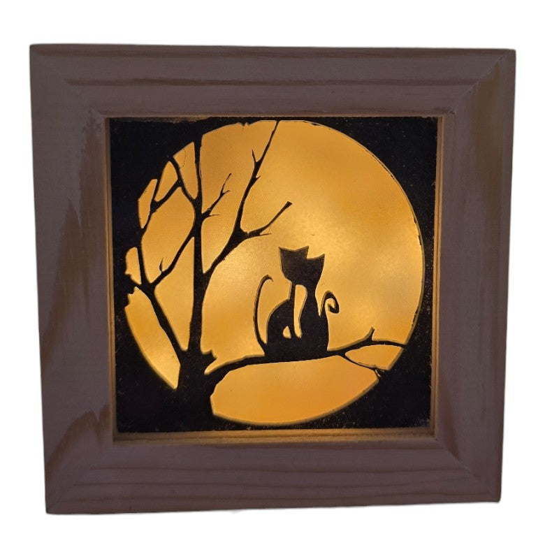 Lámpara LED Decorativa Gatito en la Luna
