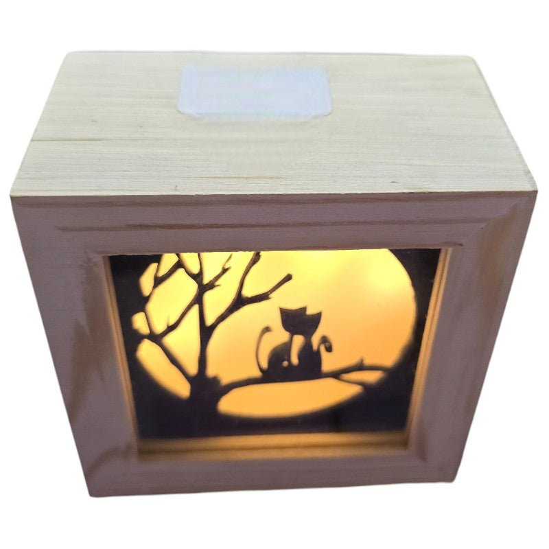 Lámpara LED Decorativa Gatito en la Luna