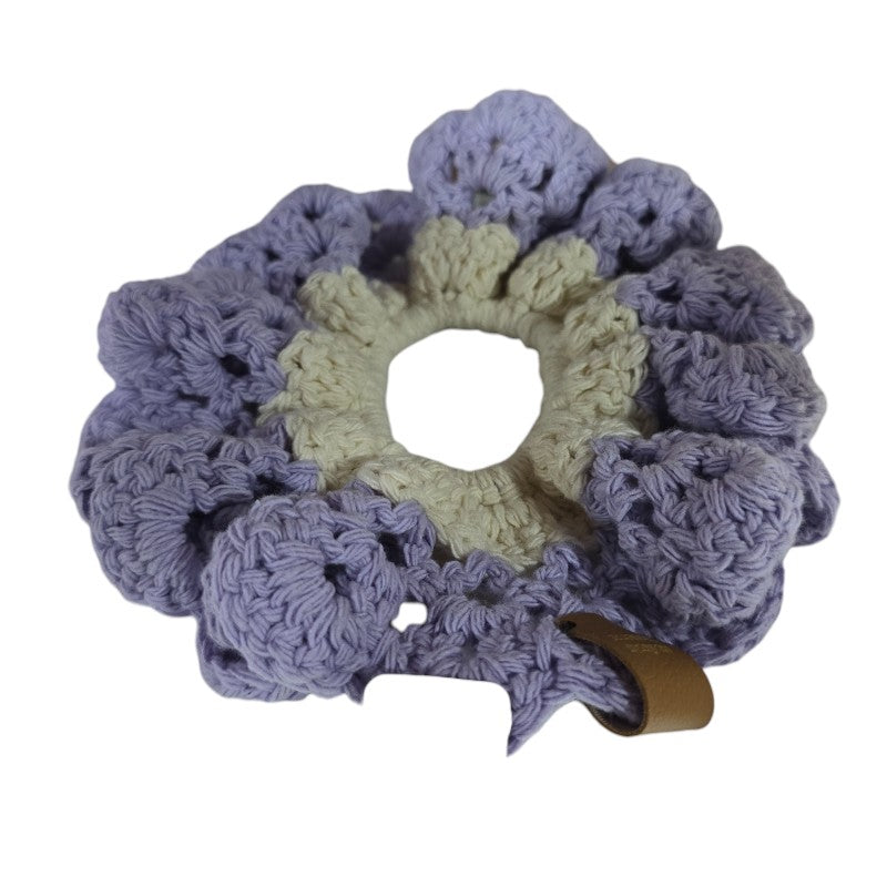 Scrunchie Crochet Hecho a Mano – Edición Bicolor Coquette