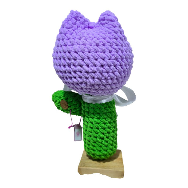 Maxi Tulipán Lila – Decoración Artesanal de Crochet