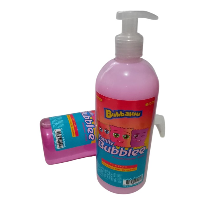 Shampoo Kids Bubbaluu Frutilla Cabello Rizado 500 ml