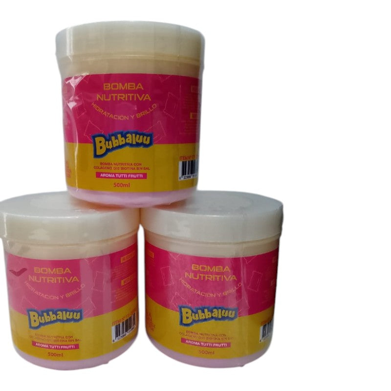 Bomba Nutritiva Capilar Bubbaluu Tuttifrutti 500 ml
