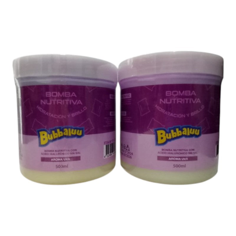 Bomba Nutritiva Capilar Bubbaluu Uva 500 ml