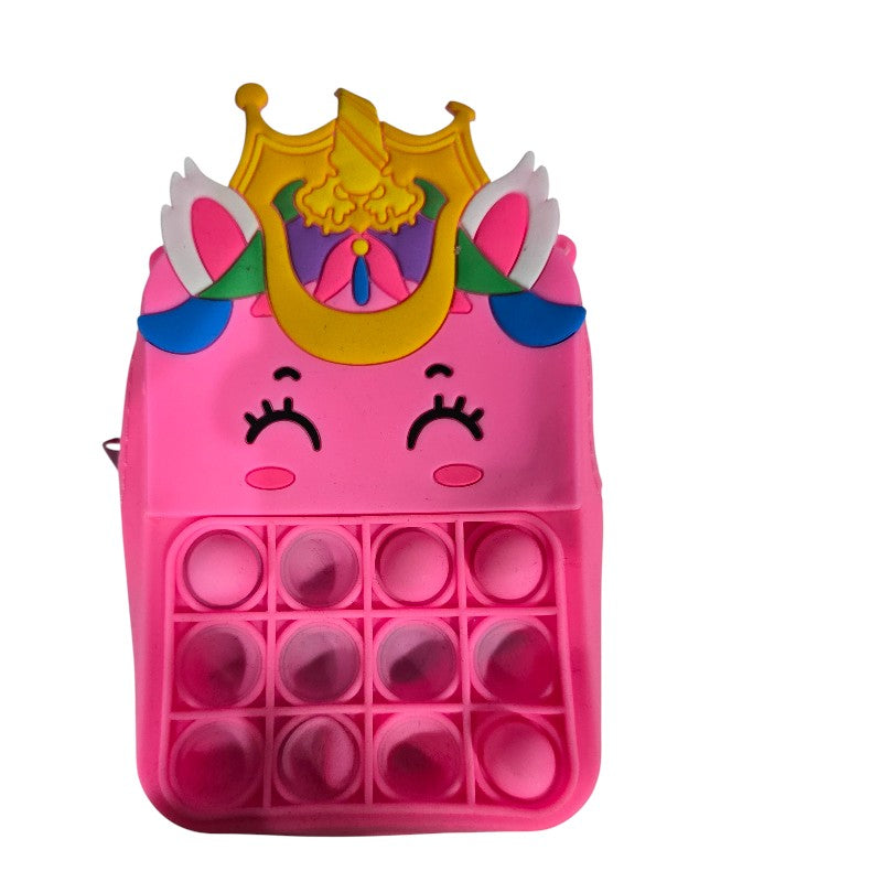 Monedero Pop It Unicornio Corona – Antiestrés y Ultra Kawaii
