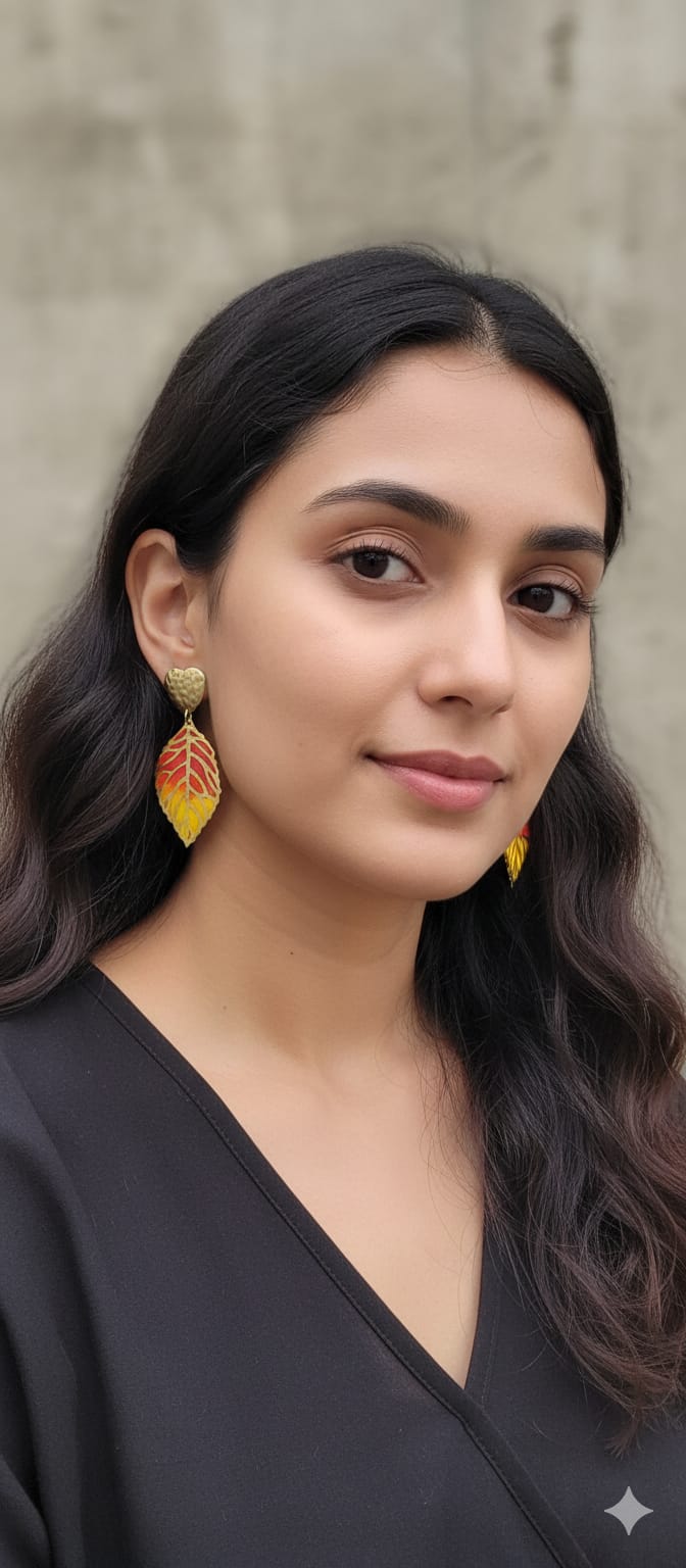 Aros hoja degradado amarillo-rojo