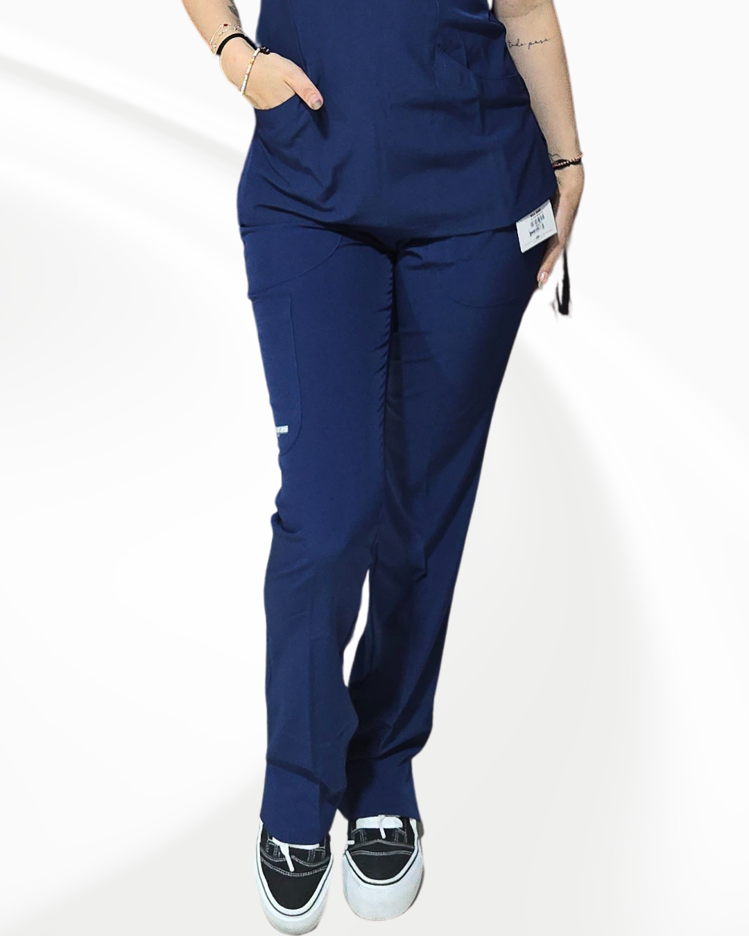 Pantalón recto azul