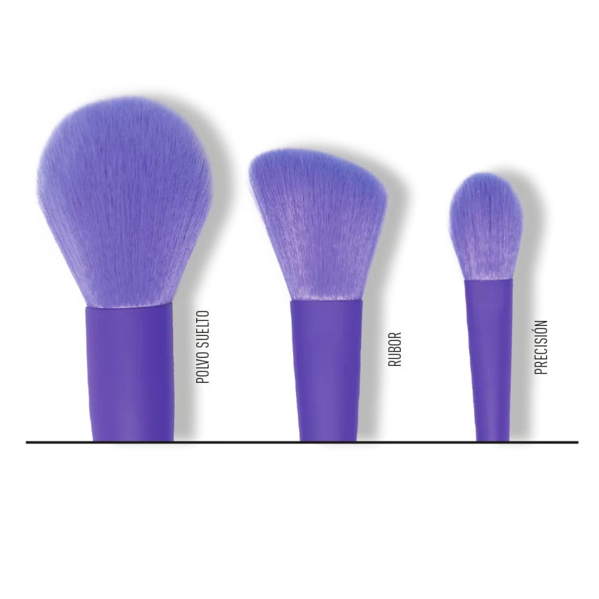 Set de Brochas Rostro 3 piezas